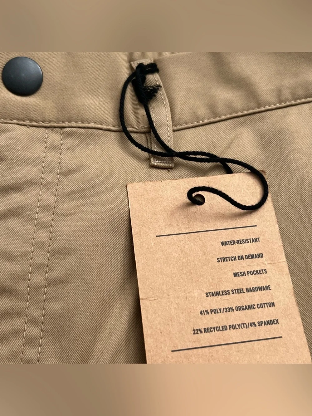 J.CREW 484 Slim-fit Performance Tapered Tech Pants Stretch Water-Resistant 33x32